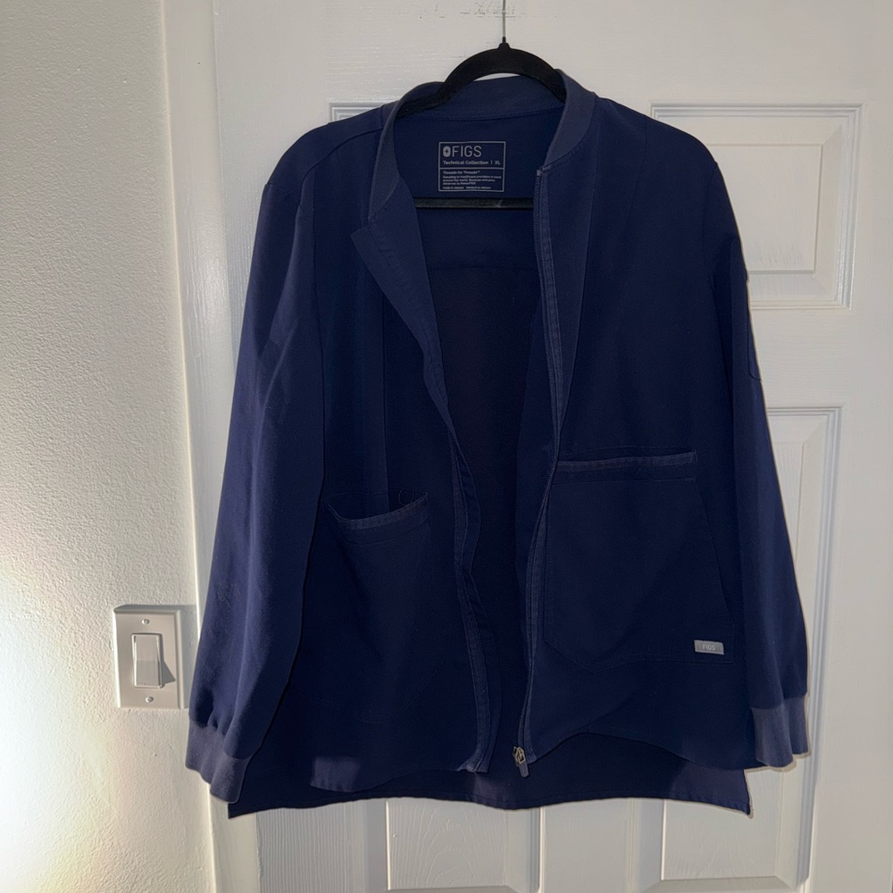 Figs Deep Blue Technical Jacket - image 1